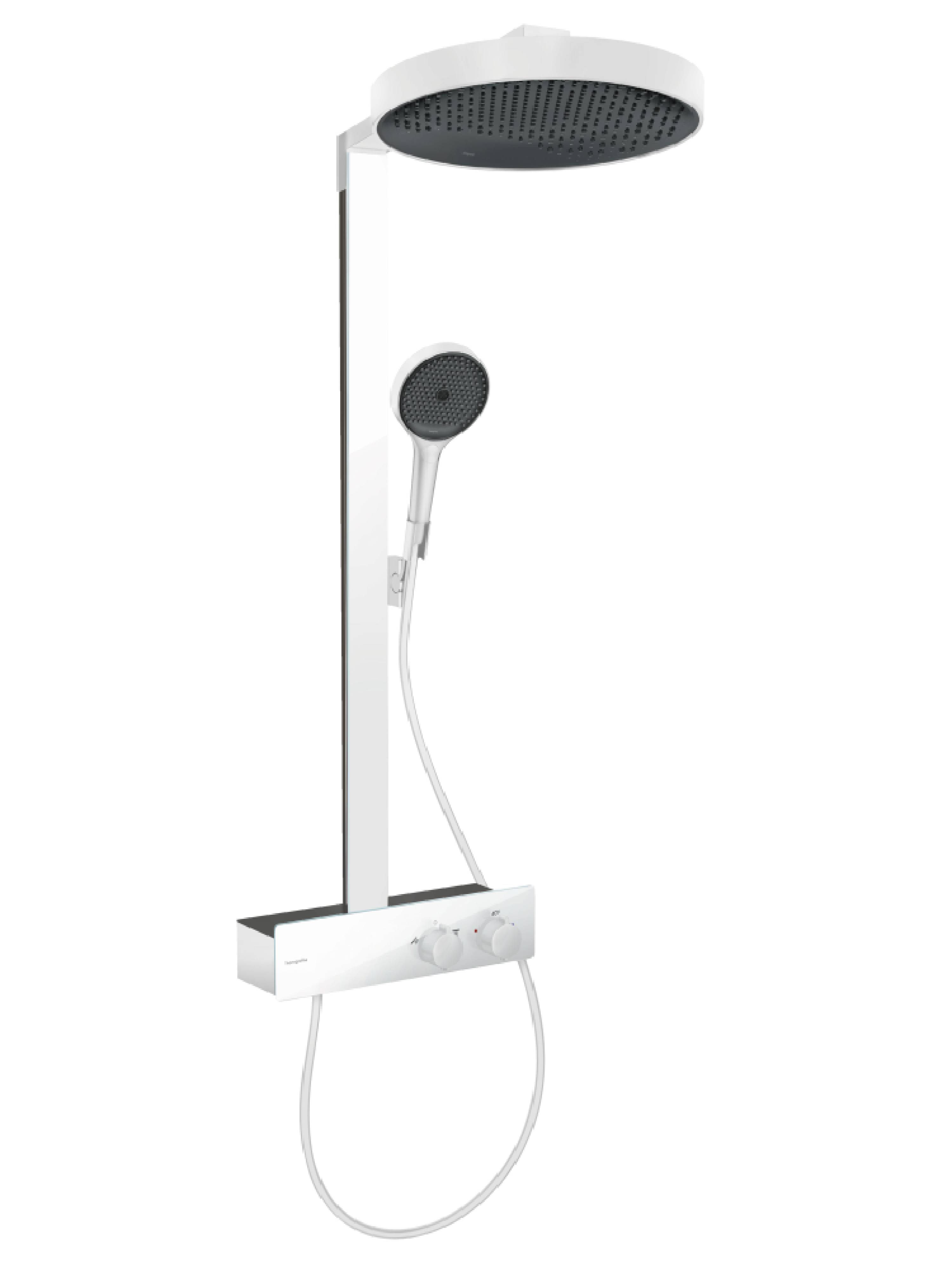Hansgrohe Rainfinity sprchová sada na stěnu s termostatem s dešťovou sprchou bílá 26853700