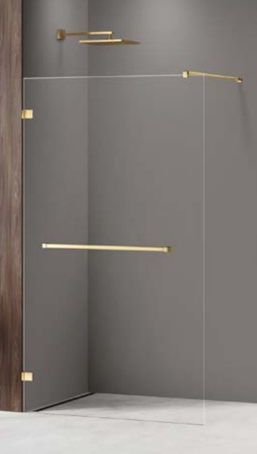 New Trendy Avexa Gold Shine sprchová zástěna 90 cm zlatá lesk/průhledné sklo EXK-7080