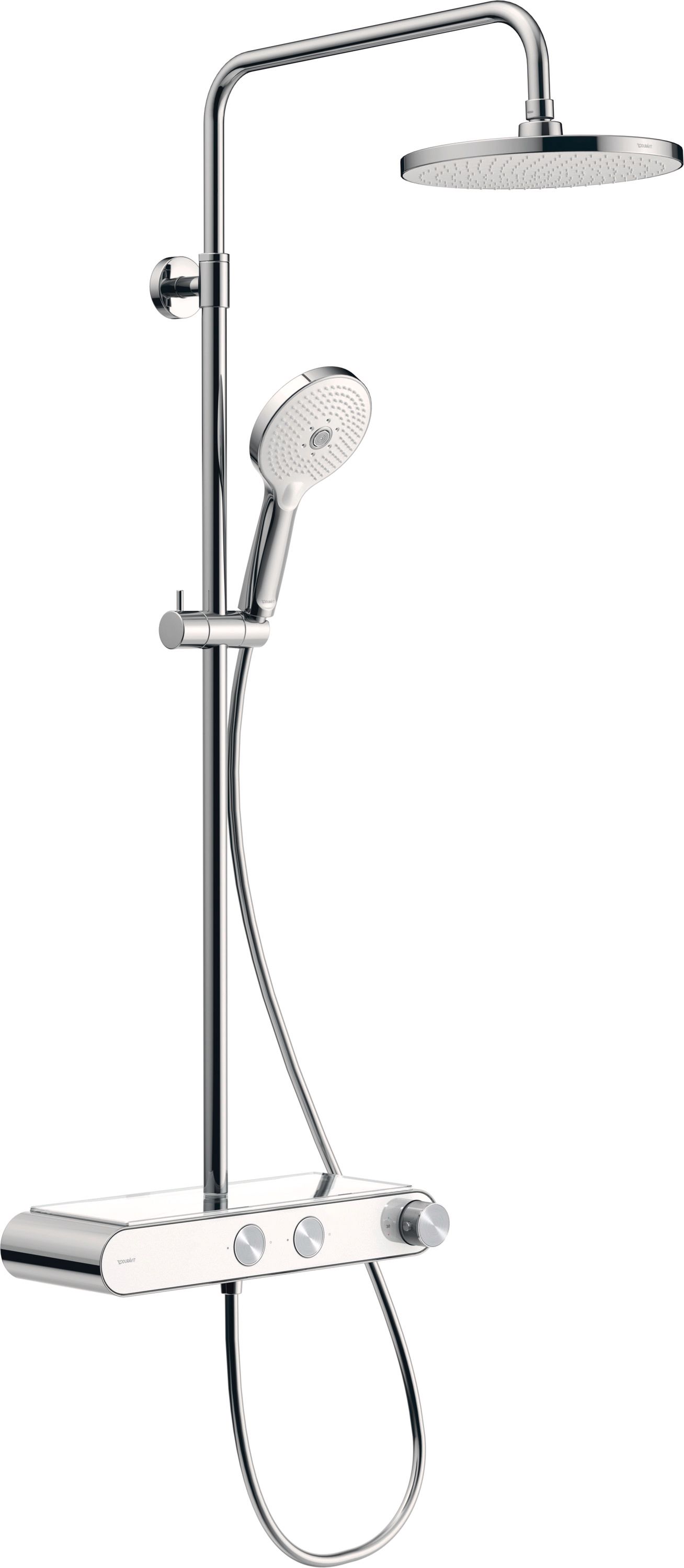 Duravit Shower Systems sprchová sada na stěnu s termostatem chrom-bílá TH4380008005