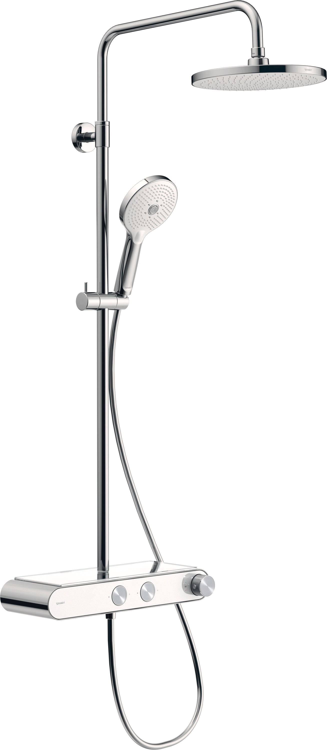 Duravit Shower Systems sprchová sada na stěnu s termostatem chrom-bílá TH4382008005