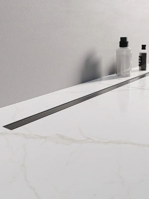 New Trendy Visio Slim Gunmetal Brushed odtokový žlábek 80 cm OL-0093