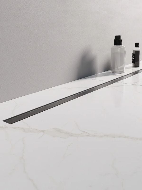 New Trendy Visio Slim Gunmetal Brushed odtokový žlábek 90 cm OL-0094