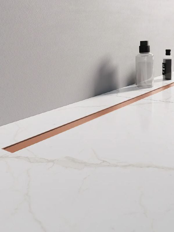 New Trendy Visio Slim Copper Brushed odtokový žlábek 80 cm OL-0098