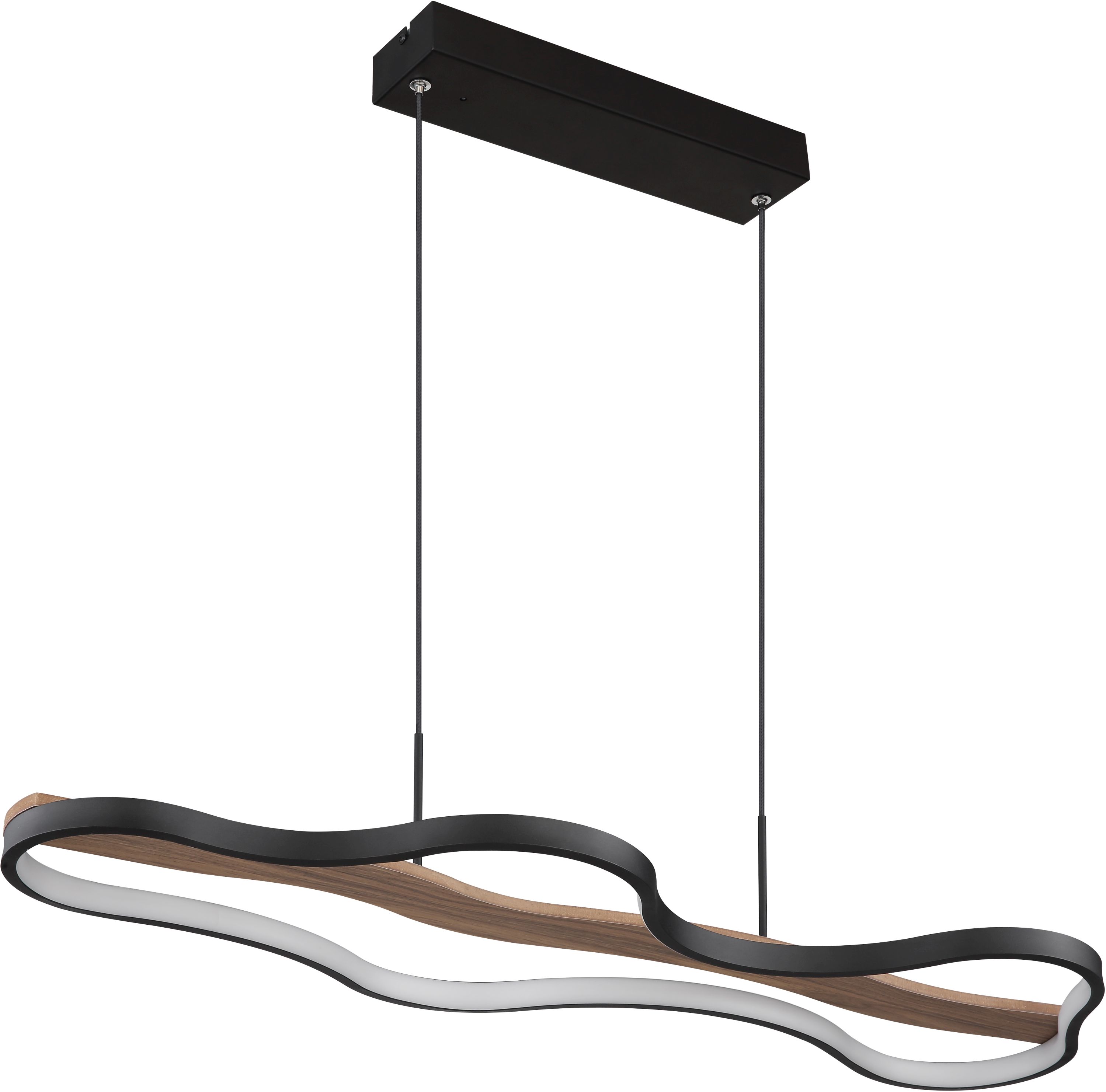 Globo Lighting Bezzy závěsné svítidlo 1x30 W černá-dřevo 67181H