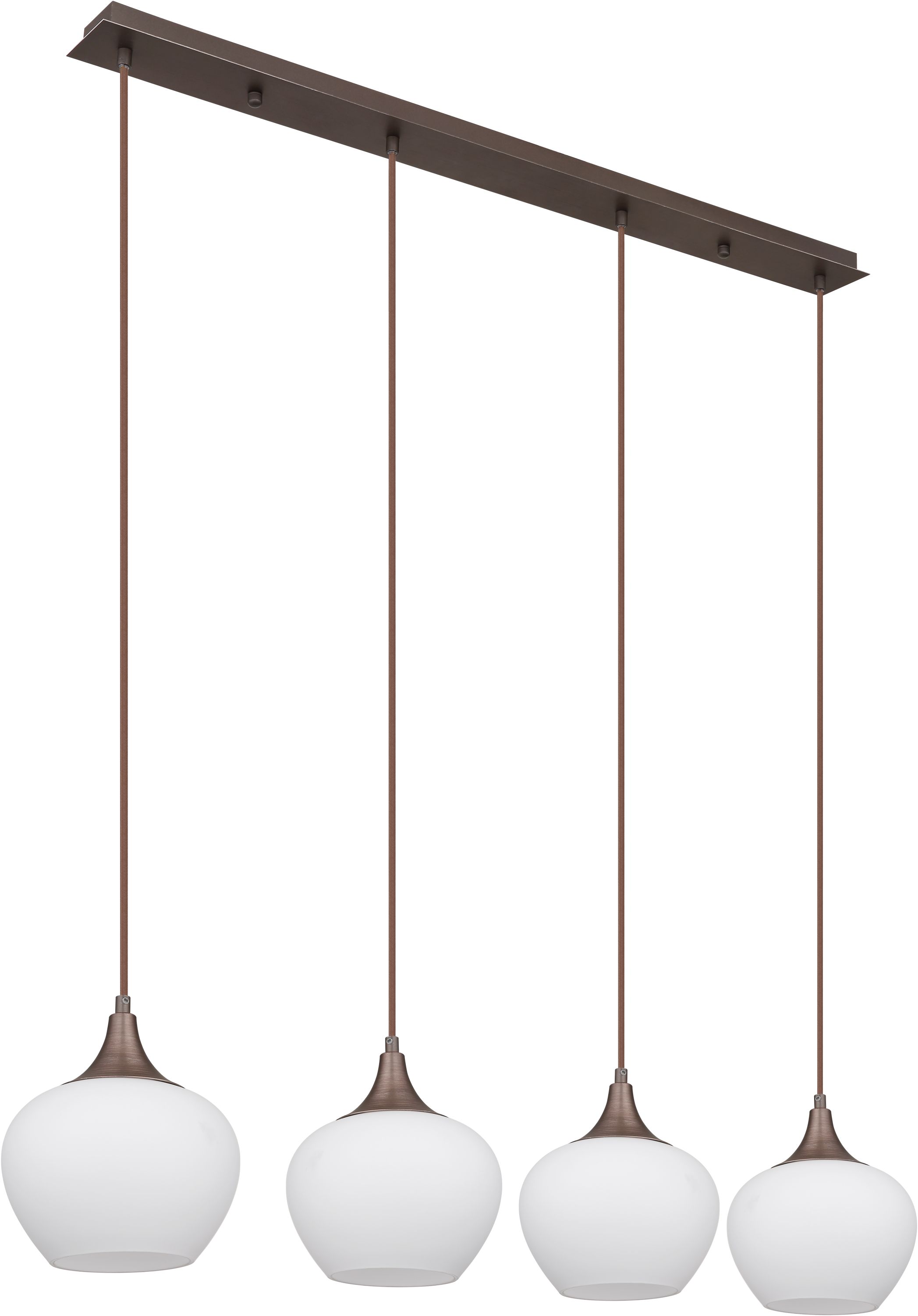 Globo Lighting Maxy závěsné svítidlo 4x40 W bílá-kávová 15548-4HC