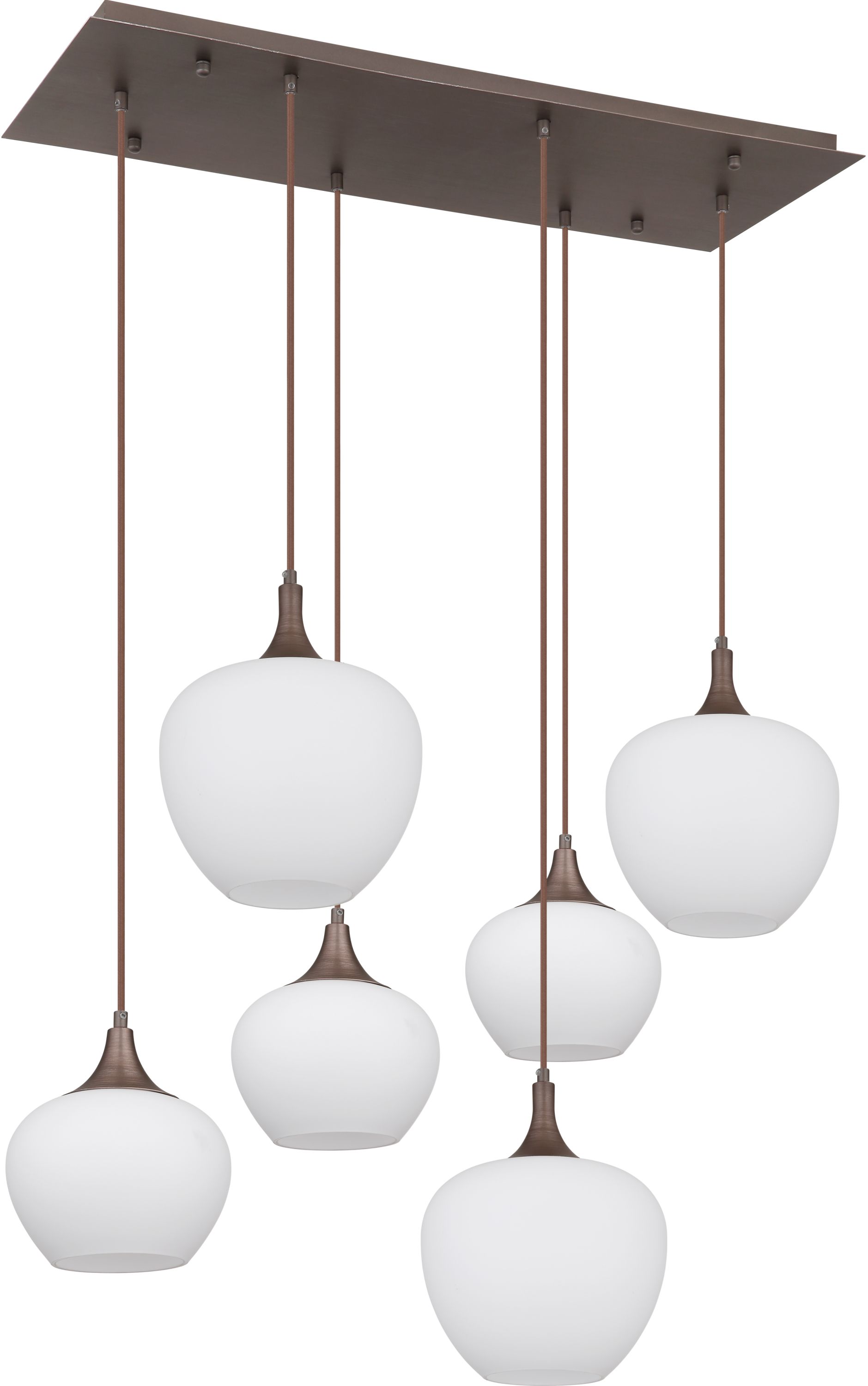 Globo Lighting Maxy závěsné svítidlo 6x40 W bílá-kávová 15548-6HC