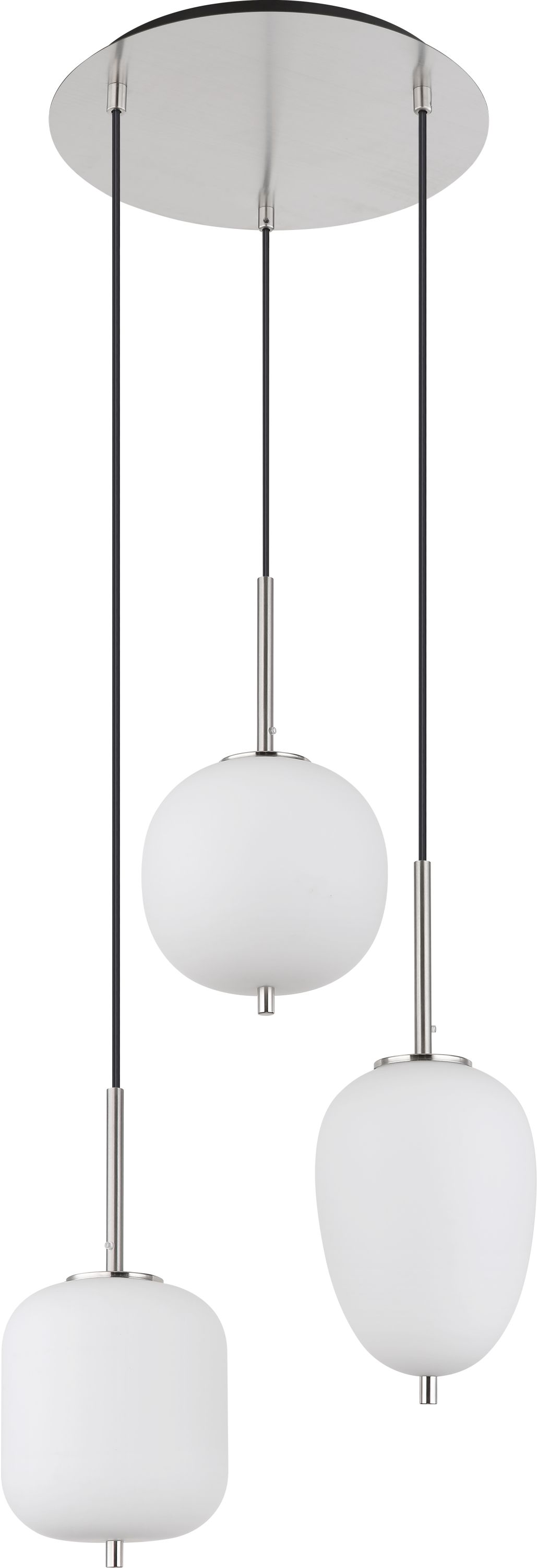 Globo Lighting Blacky I závěsné svítidlo 3x40 W bílá-nikl 15345-3NO