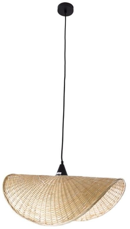 MaxLight Koshi závěsné svítidlo 1x60 W černá-ratan P0498