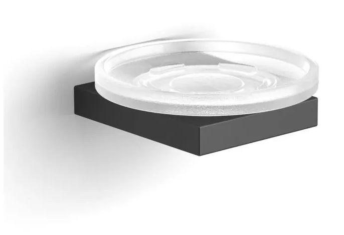 Stella Kobe miska na mýdlo Nástěnné černá-bílá 10.420-B