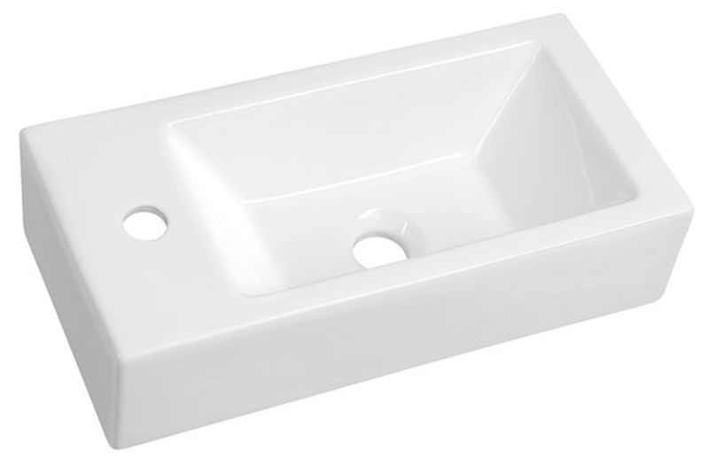 Aqualine Small umyvadlo 50x24.5 cm obdélníkový klasický-nábytkový bílá HF090