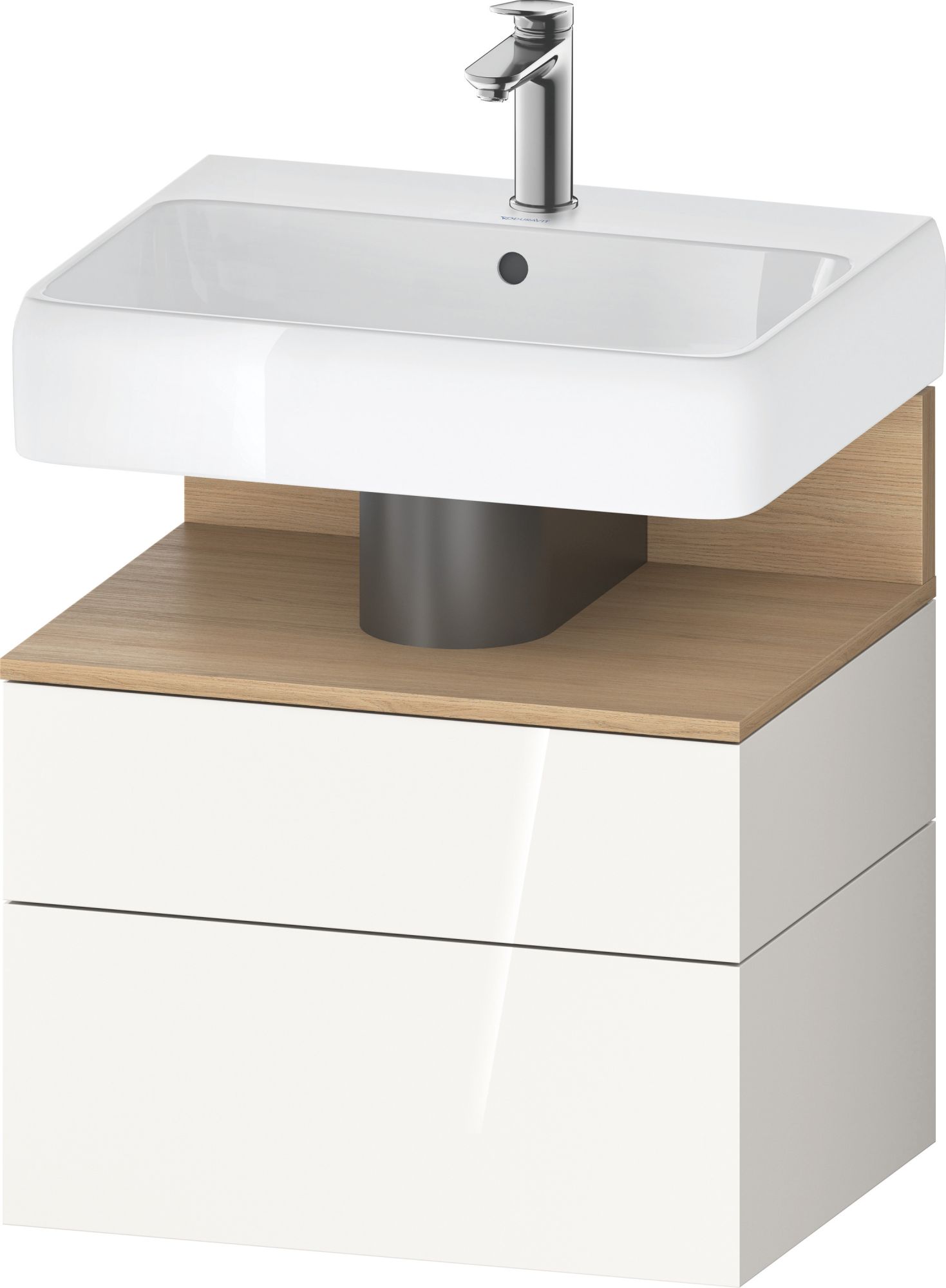 Duravit Qatego skříňka 59x47x59 cm pod umyvadlo závěsná bílá-dub QA4393030220010