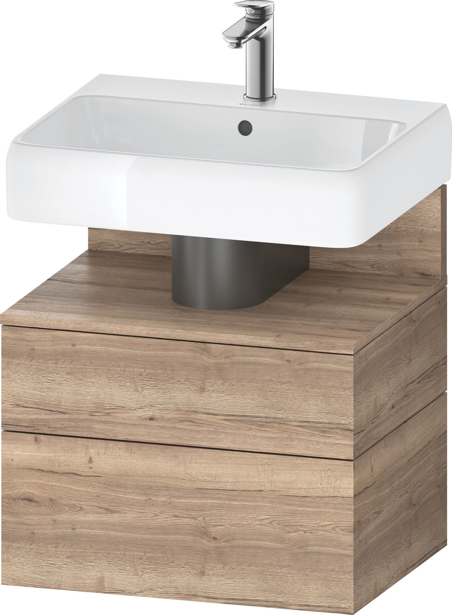 Duravit Qatego skříňka 59x47x59 cm pod umyvadlo závěsná černá-dub QA4393055550010