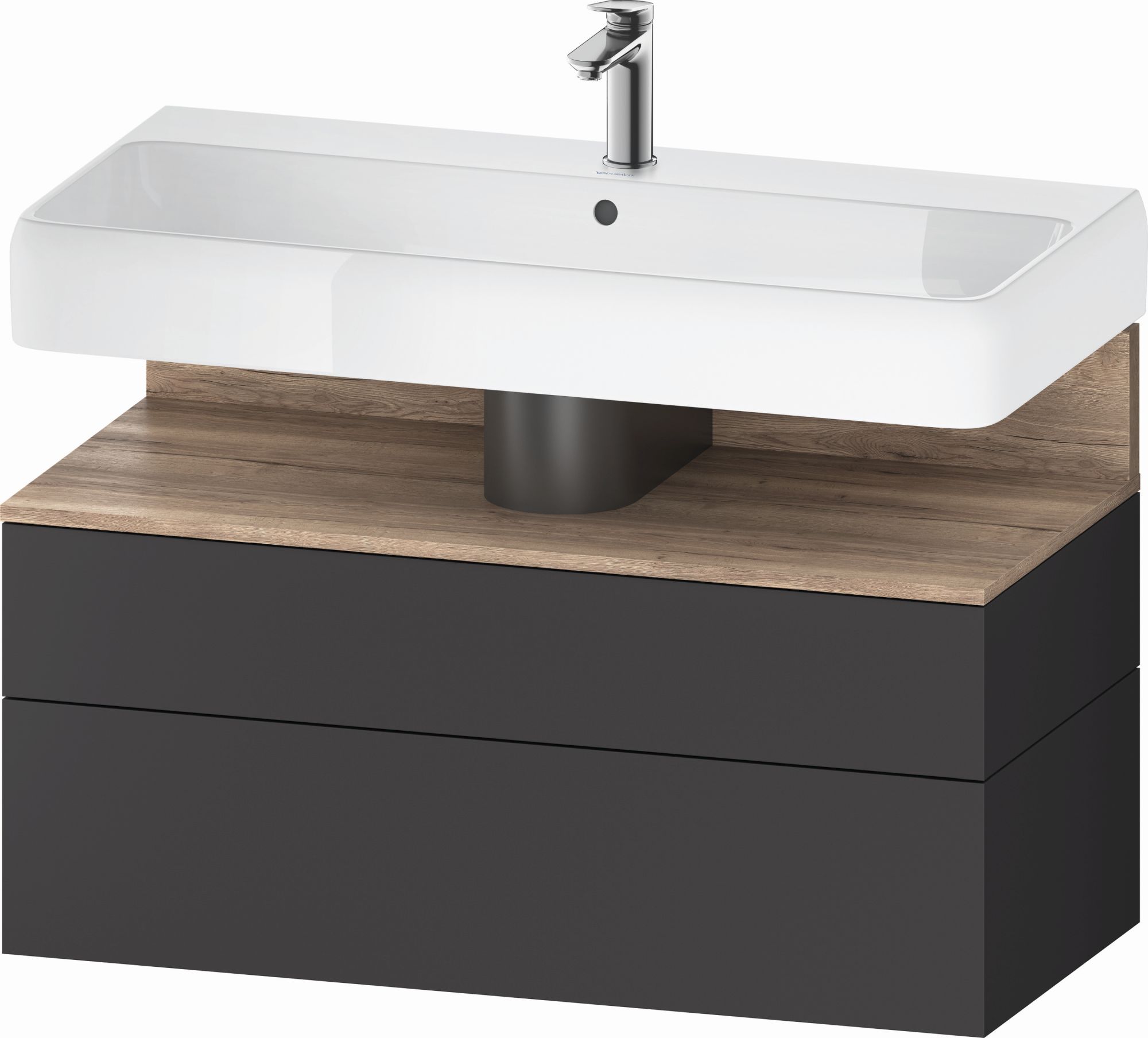 Duravit Qatego skříňka 99x47x59 cm závěsná pod umyvadlo grafitová-dub QA4395055490010