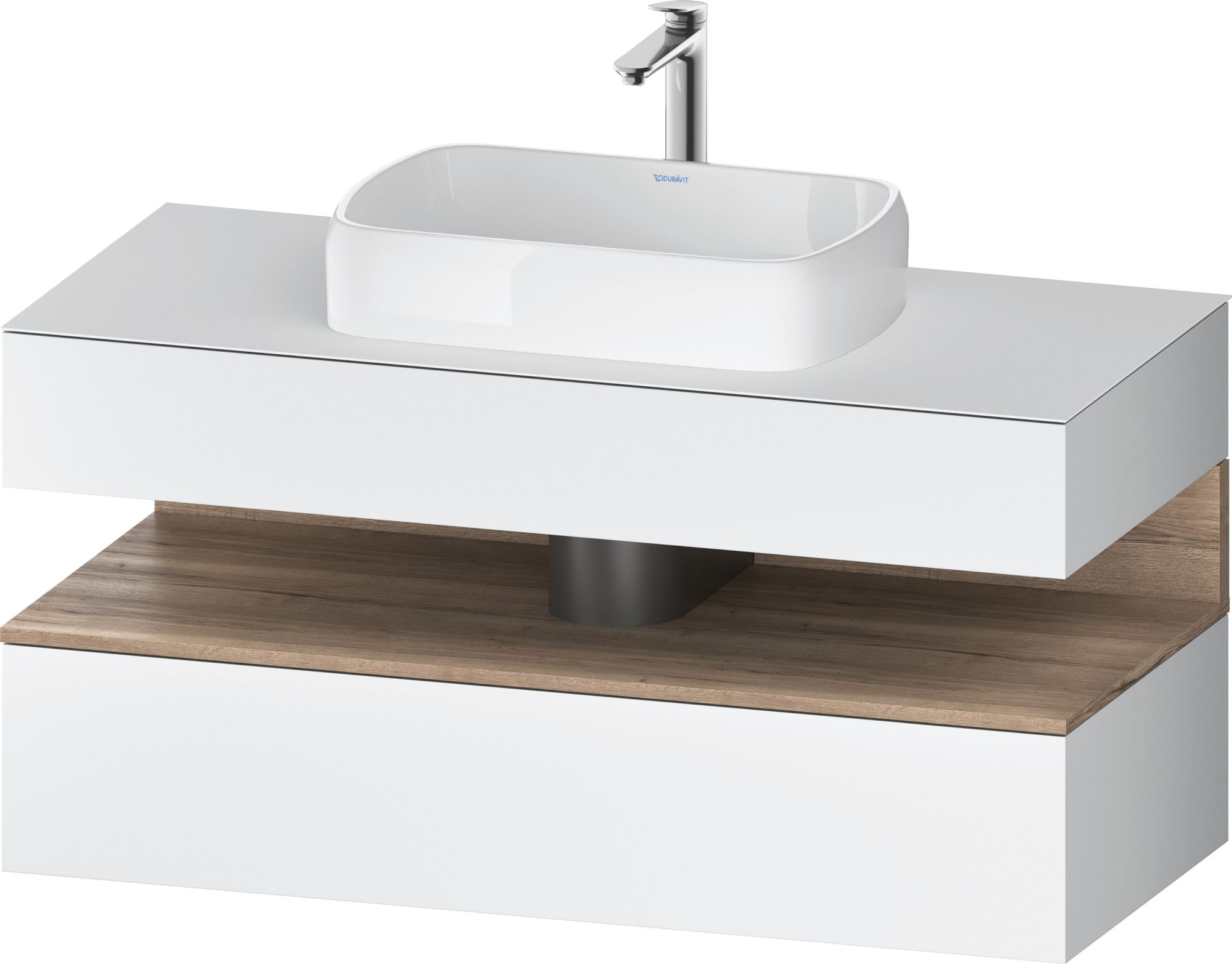 Duravit Qatego skříňka 120x55x60 cm pod umyvadlo závěsná bílá-dub QA4732055180010