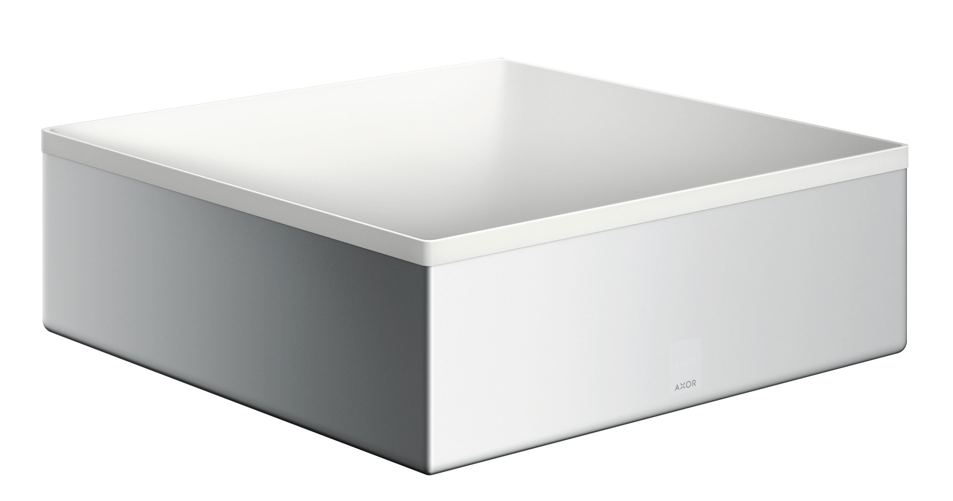Axor Suite umyvadlo 28.5x28.5 cm čtvercový na pult bílá-stříbrná 42002000