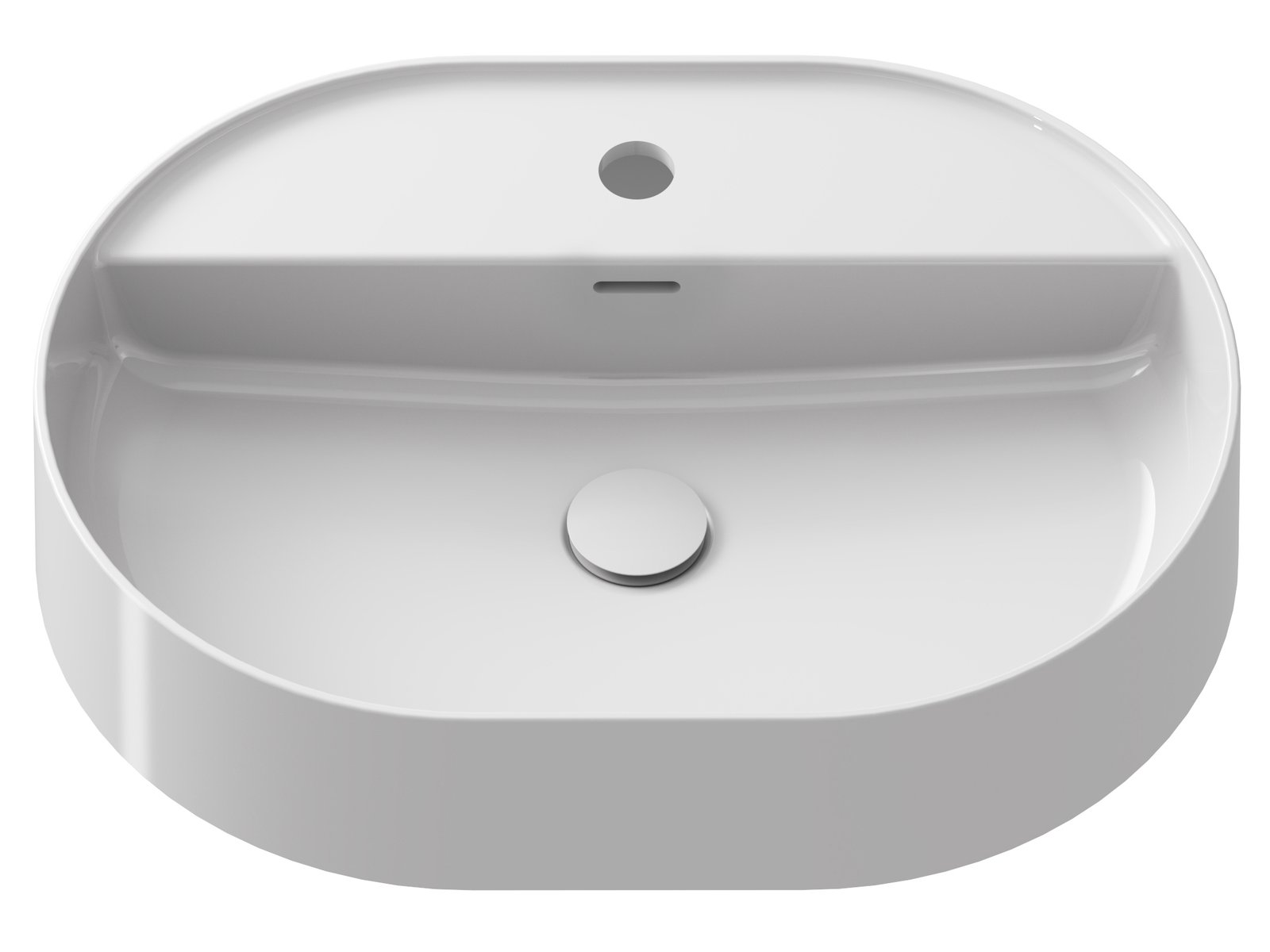 Ravak Ceramic umyvadlo 55x40 cm oválné na pult bílá XJX01155003