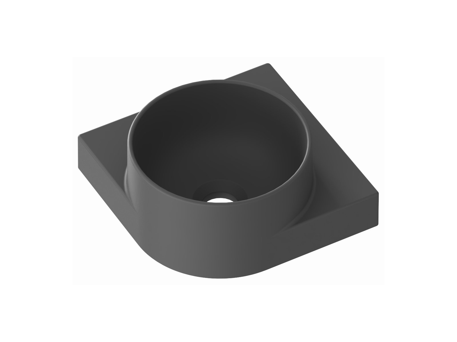 Ravak Yard umyvadlo 28x28 cm polokulatý klasický antracitová XJX03228000