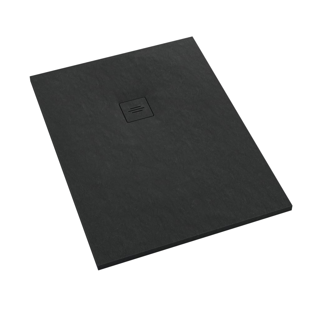 Schedline Protos Black Stone obdélníková sprchová vanička + mřížka 140x90 cm černá 3SP.P1P-90140/C/ST-M1/C/ST