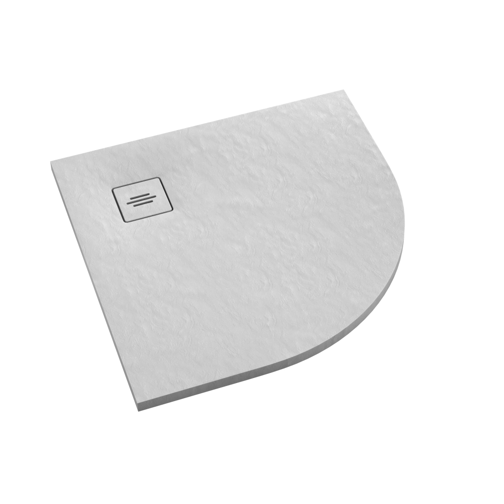 Schedline Protos White Stone půlkruhová sprchová vanička 90x90 cm bílá 3SP.P1O-9090/B/ST-M1/B/ST