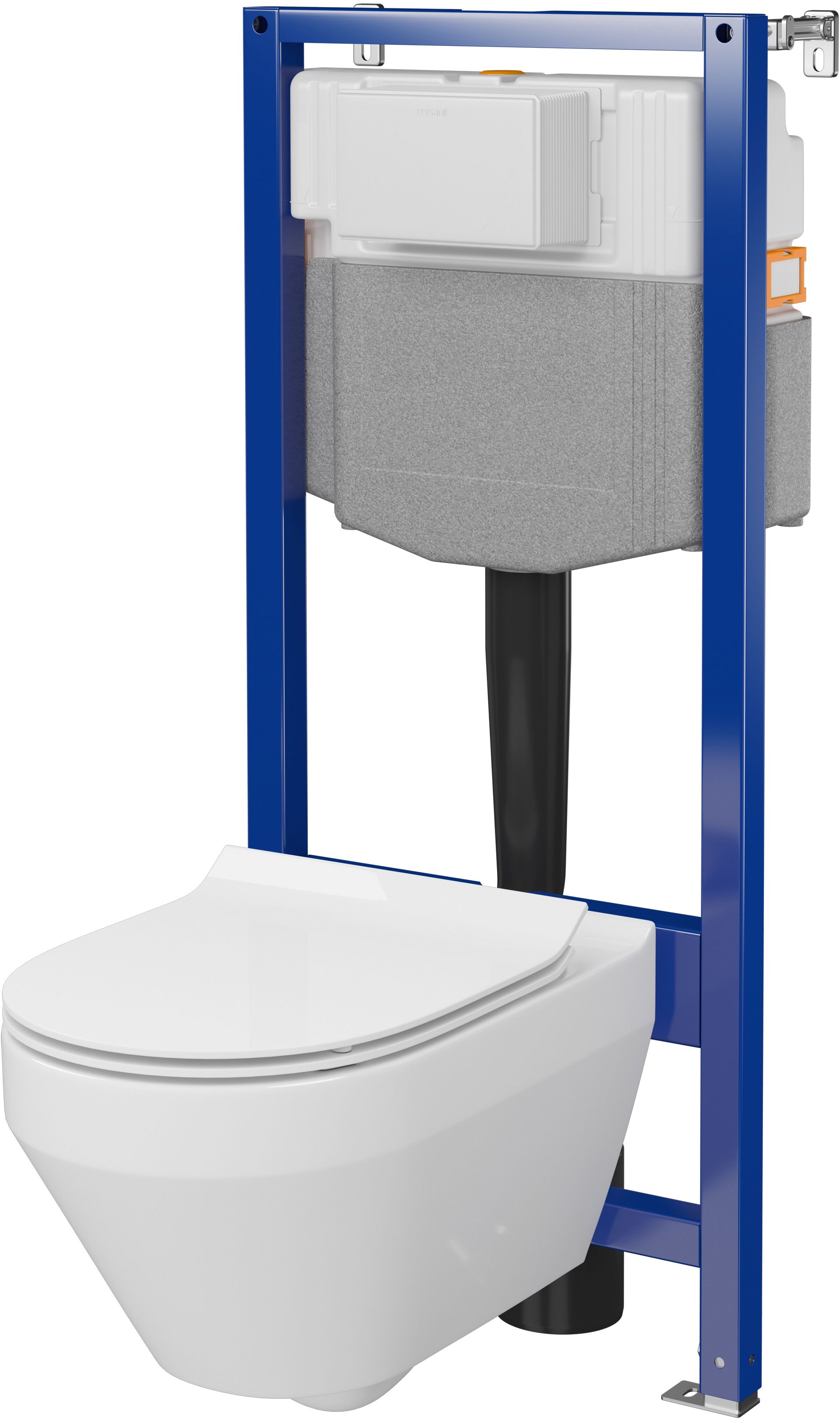 Cersanit Crea sada podomítkový wc modul + mísa + prkénko S701-807