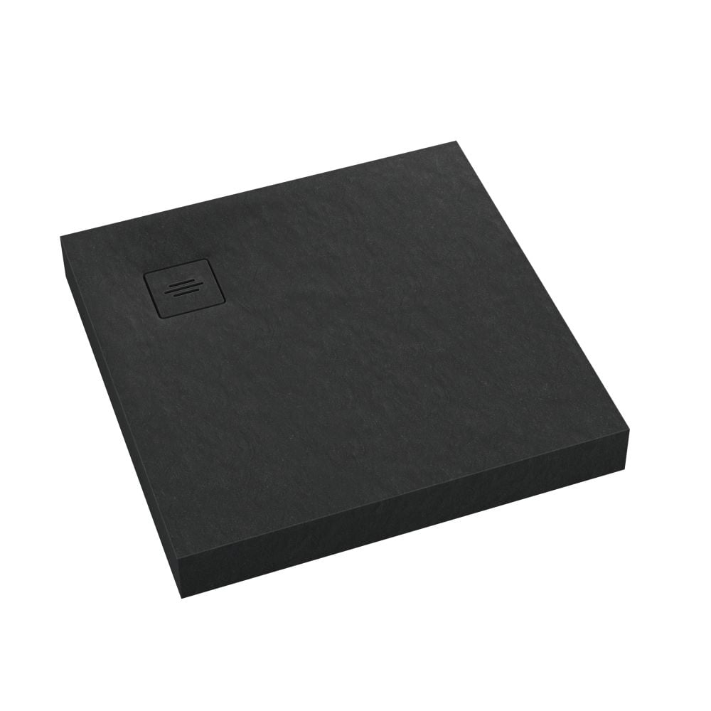 Schedline Nonlimits Black Stone čtvercová sprchová vanička 80x80 cm černá 3ST.N1K-8080/C/ST-M1/C/ST
