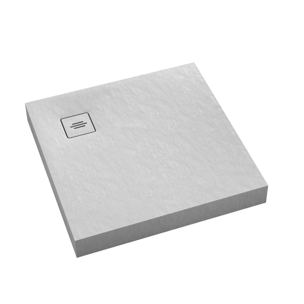 Schedline Nonlimits White Stone čtvercová sprchová vanička 90x90 cm bílá 3ST.N1K-9090/B/ST-M1/B/ST