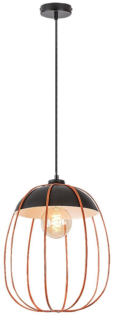 Rabalux Svens závěsné svítidlo 1x60 W černá-oranžová 72034
