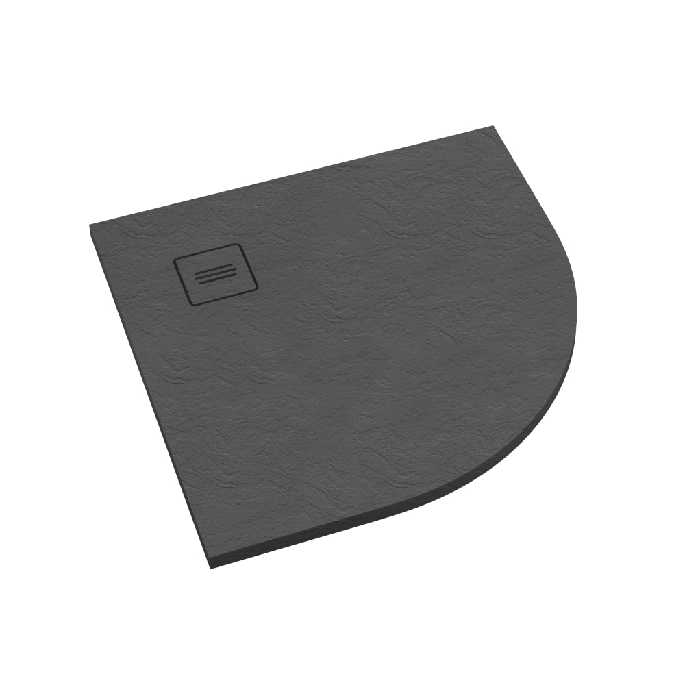 Schedline Protos Grey Stone půlkruhová sprchová vanička 90x90 cm šedá 3SP.P1O-9090/S/ST-M1/S/ST