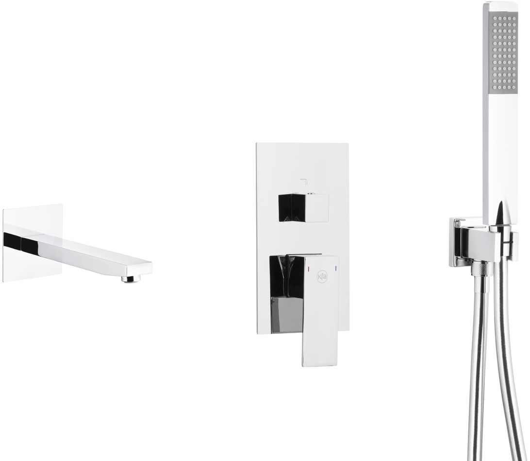 KFA Armatura Logon vanová sada se sprchou pod omítku chrom 5139-401-00