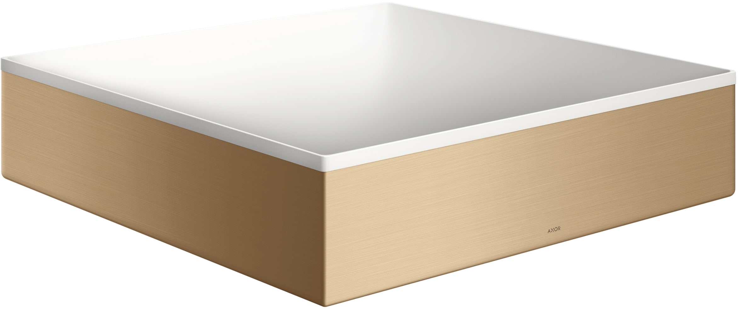 Axor Suite umyvadlo 40x40 cm čtvercový na pult bílá-hnědá/béžová 42003140