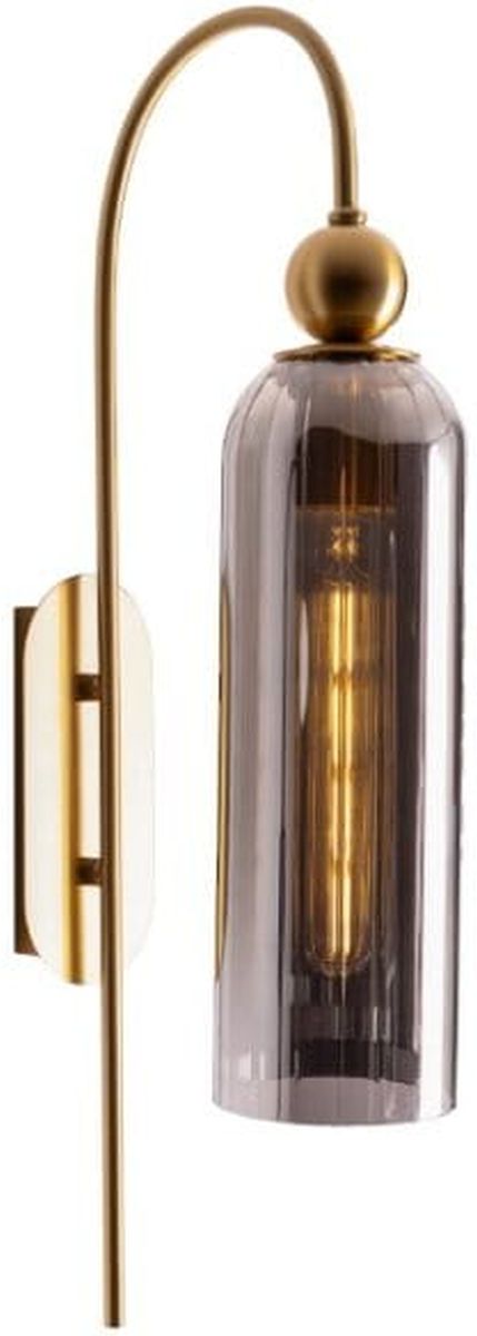 MaxLight Campanila nástěnné svítidlo 1x40 W mosaz-kouřová W0333