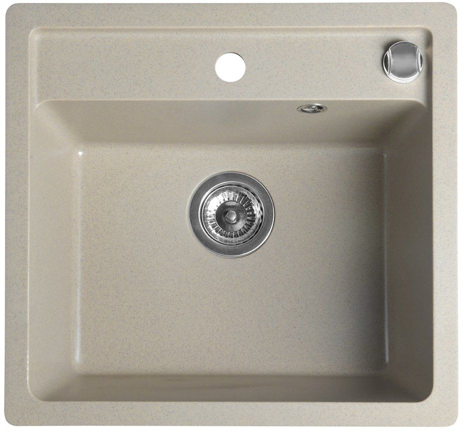 Sapho granitový dřez 53x50 cm béžová GR1032