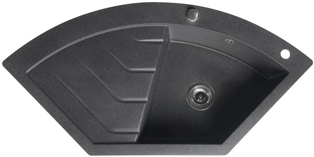 Sapho granitový dřez 114x57.5 cm černá GR1934