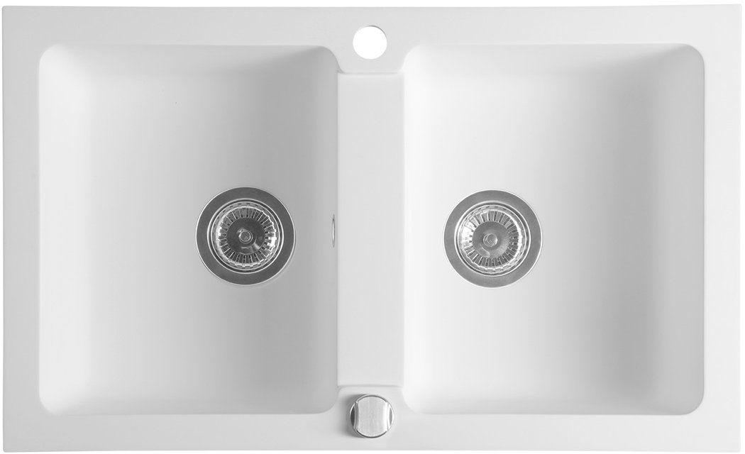 Sapho granitový dřez 78x47.5 cm bílá GR2221