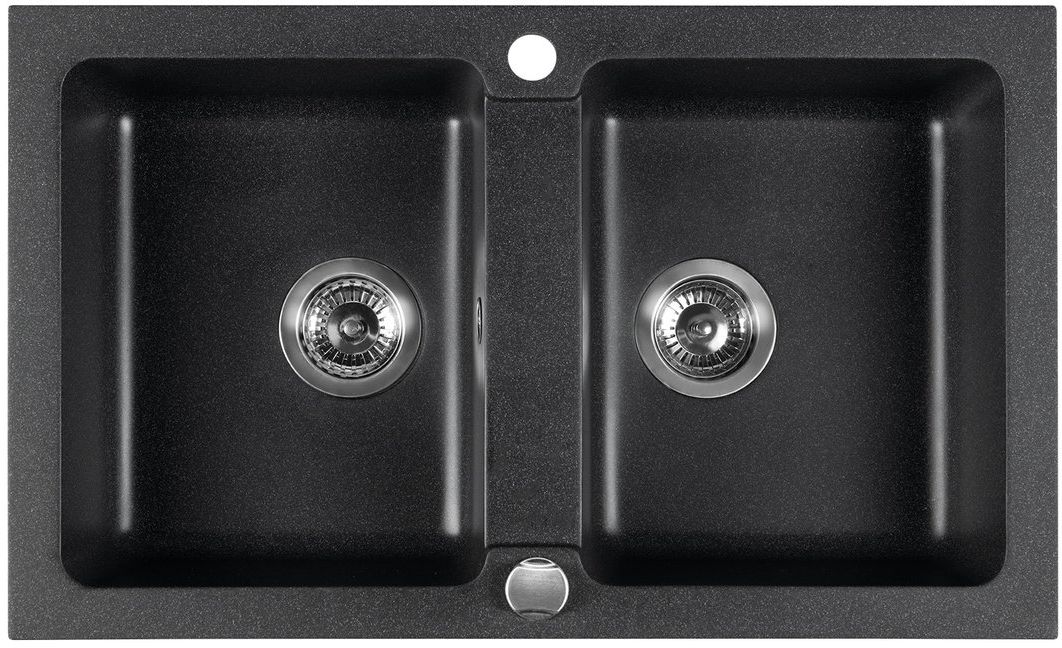 Sapho granitový dřez 78x47.5 cm černá GR2224