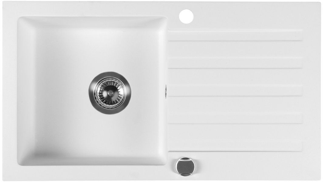 Sapho granitový dřez 78x44 cm bílá GR7201