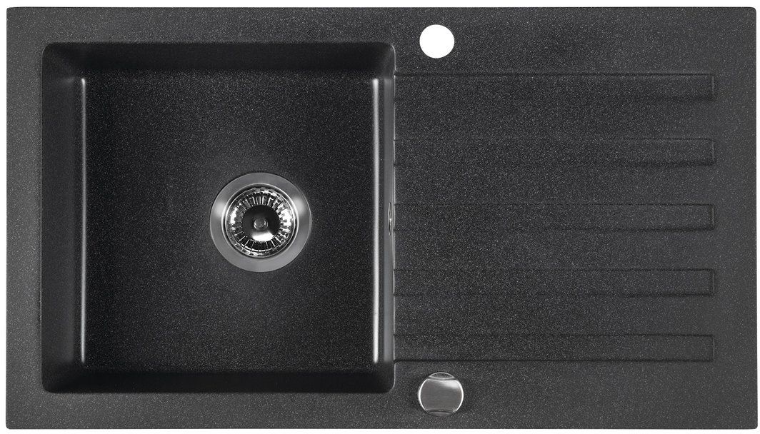 Sapho granitový dřez 78x44 cm černá GR7204