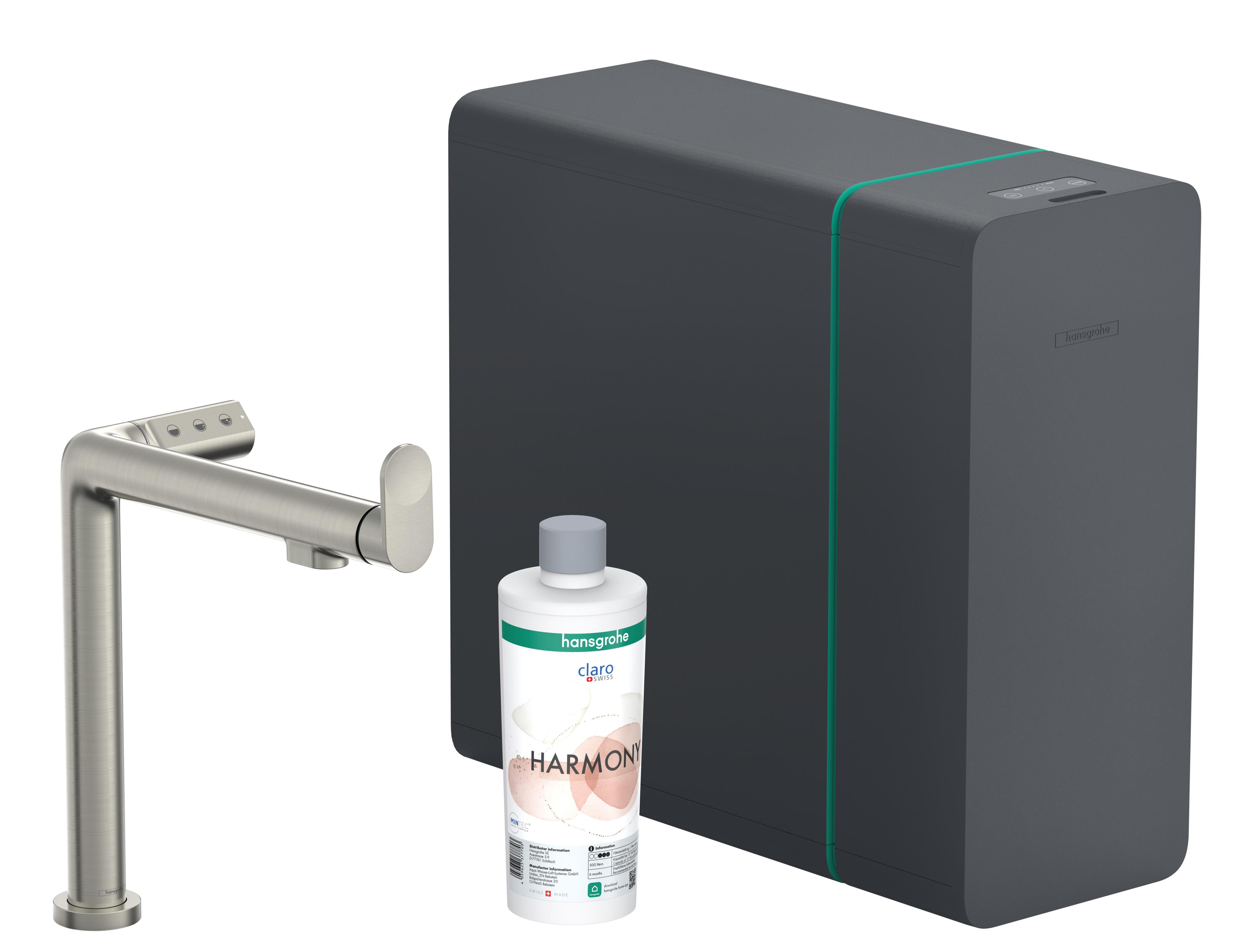 Hansgrohe Aqittura M91 kuchyňská baterie s filtrem stojící ušlechtilá ocel 76837800