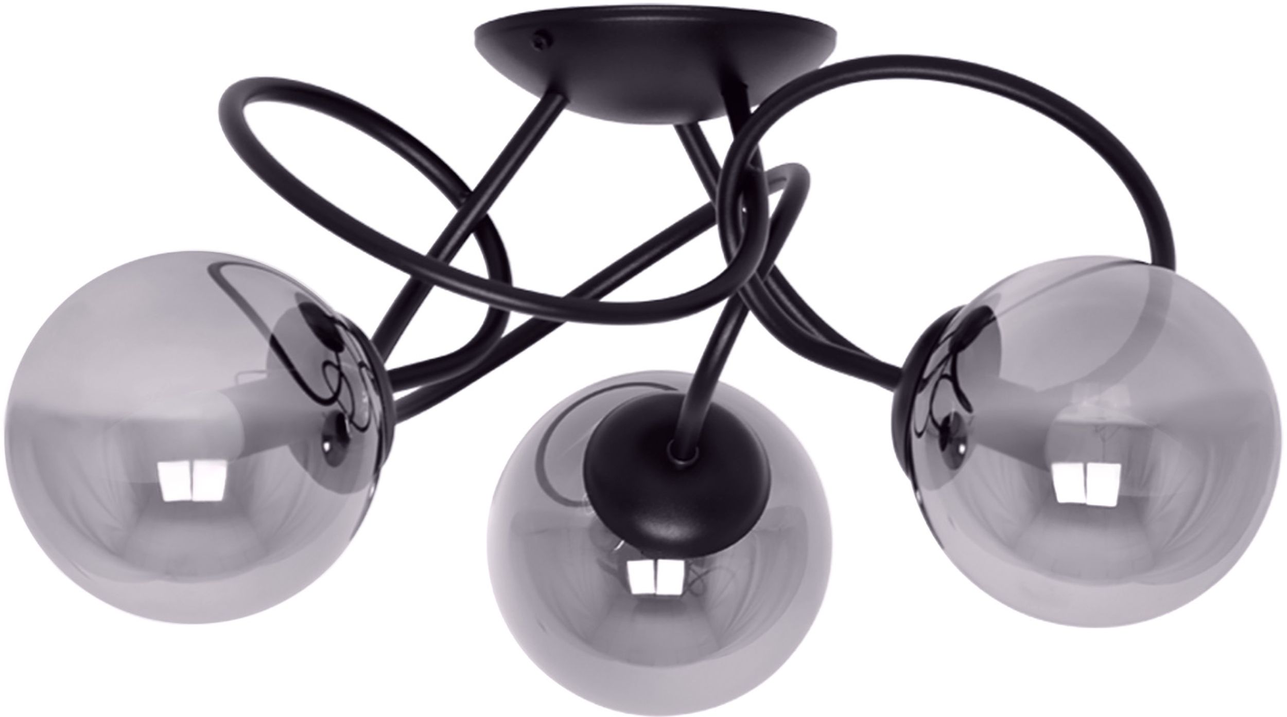 Kaja Rubi stropní světlo 3x40 W černá-grafitová K-5116