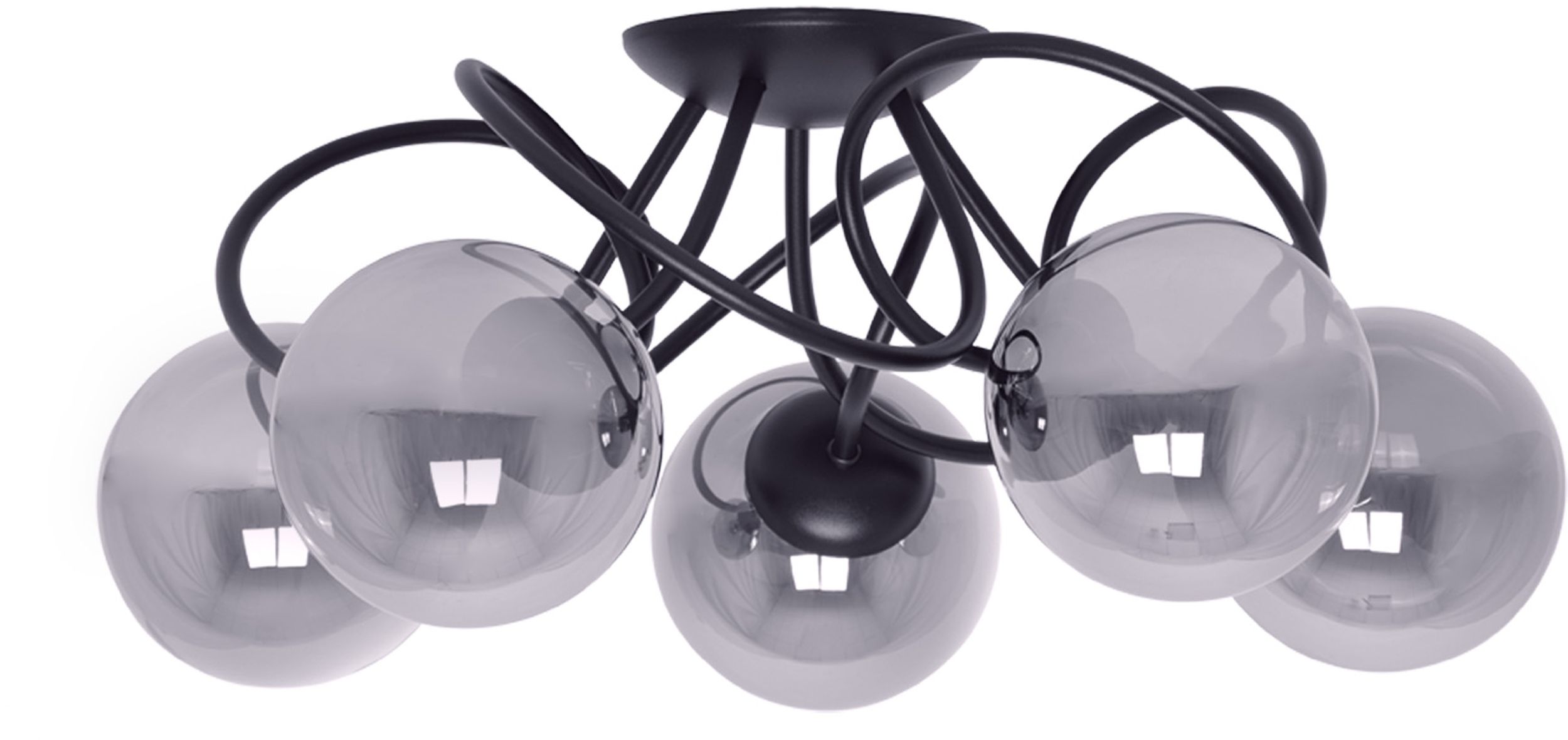 Kaja Rubi stropní světlo 5x40 W černá-grafitová K-5117