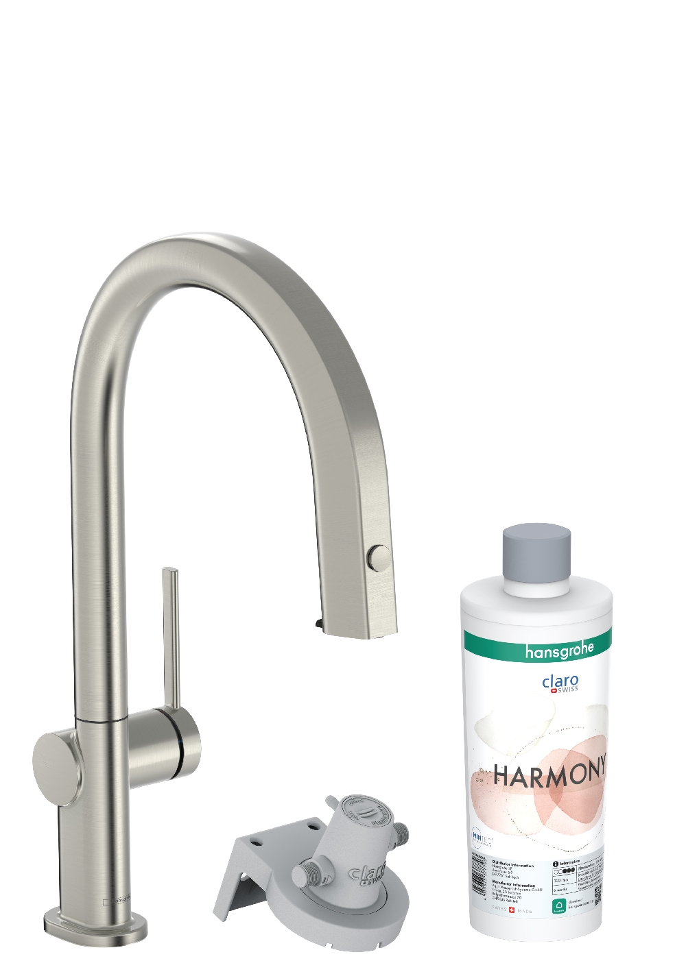 Hansgrohe Aqittura M91 kuchyňská baterie s filtrem stojící ušlechtilá ocel 76801800