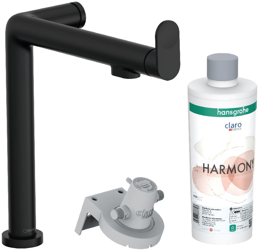 Hansgrohe Aqittura M91 kuchyňská baterie s filtrem stojící černá 76802670