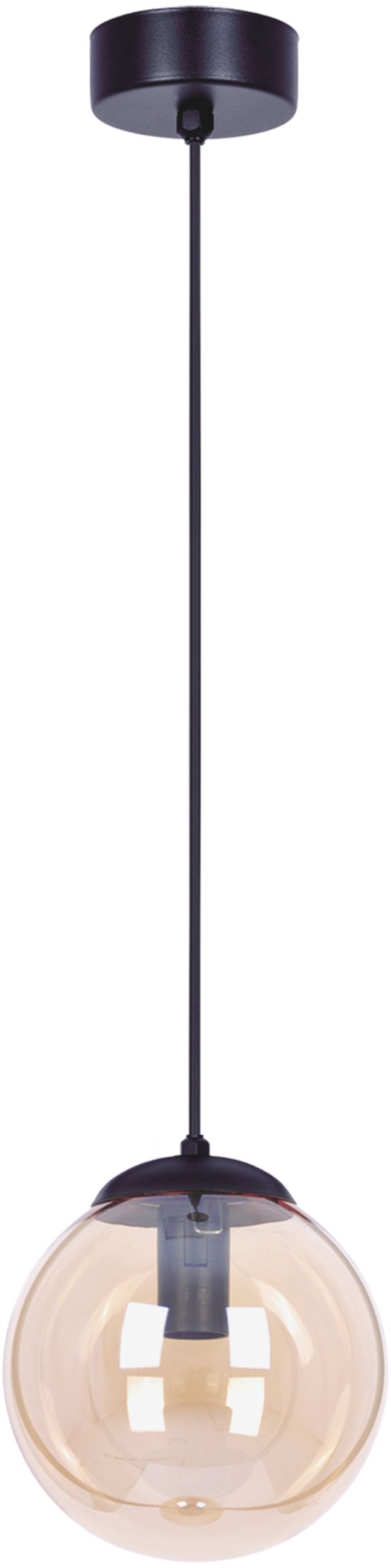 Kaja Delta závěsné svítidlo 1x40 W černá-jantarová K-5160