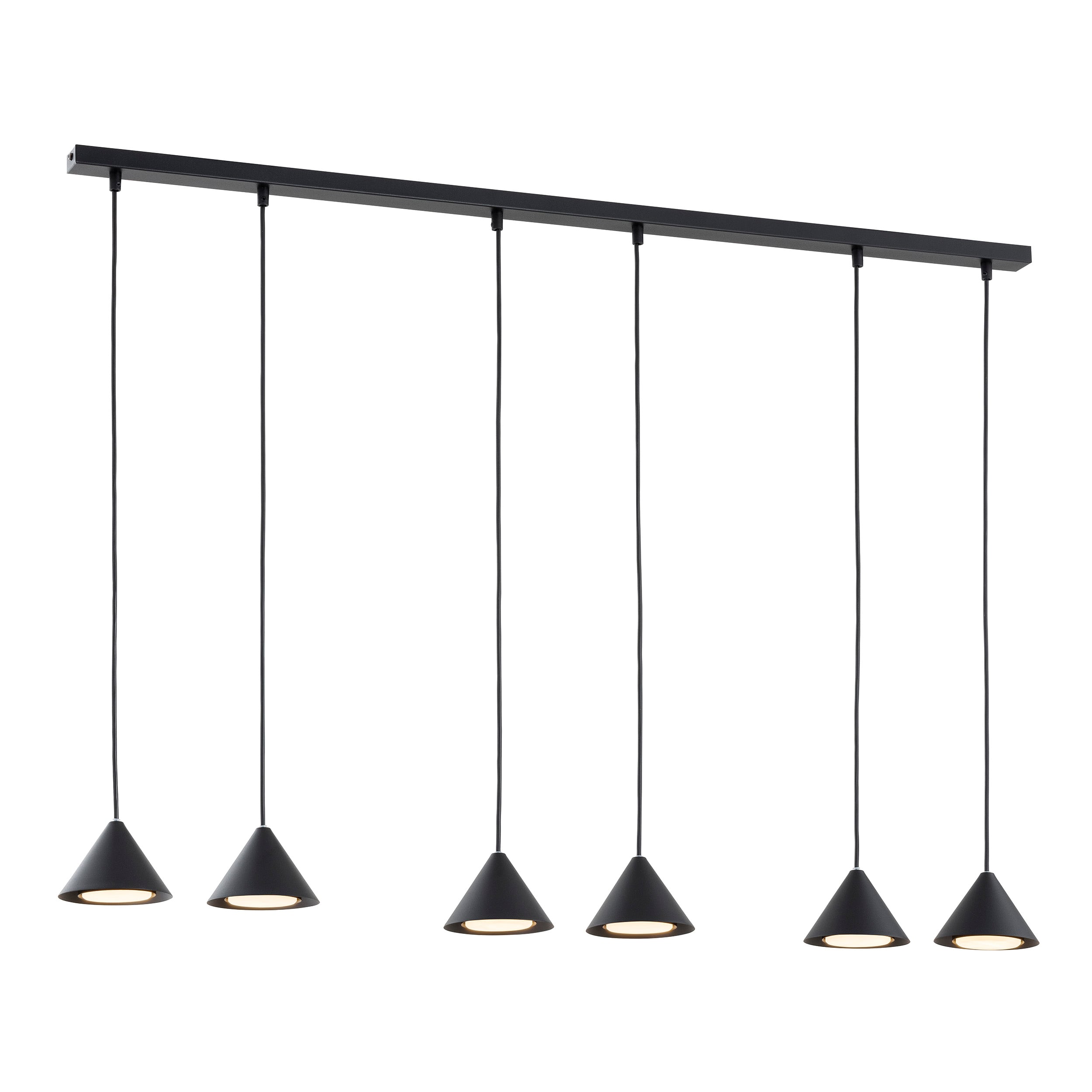 Emibig Elit závěsné svítidlo 6x12 W černá 1330/6