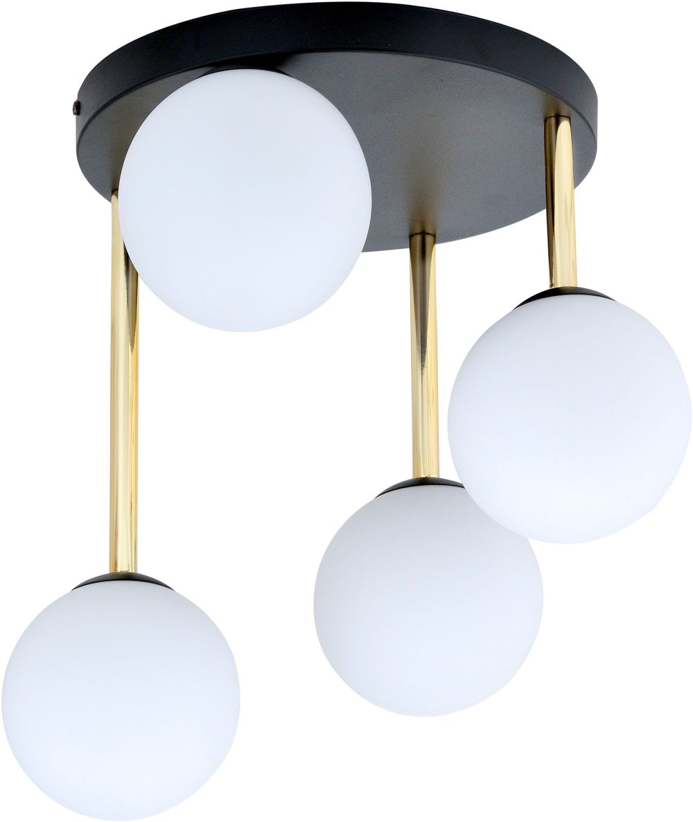 Emibig Dolce stropní světlo 4x10 W černá-mléčná 1260/4