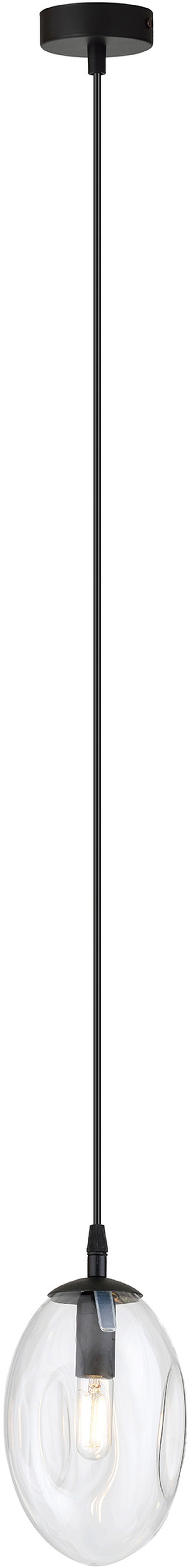 Emibig Astral závěsné svítidlo 1x10 W černá-průhledná 1265/1