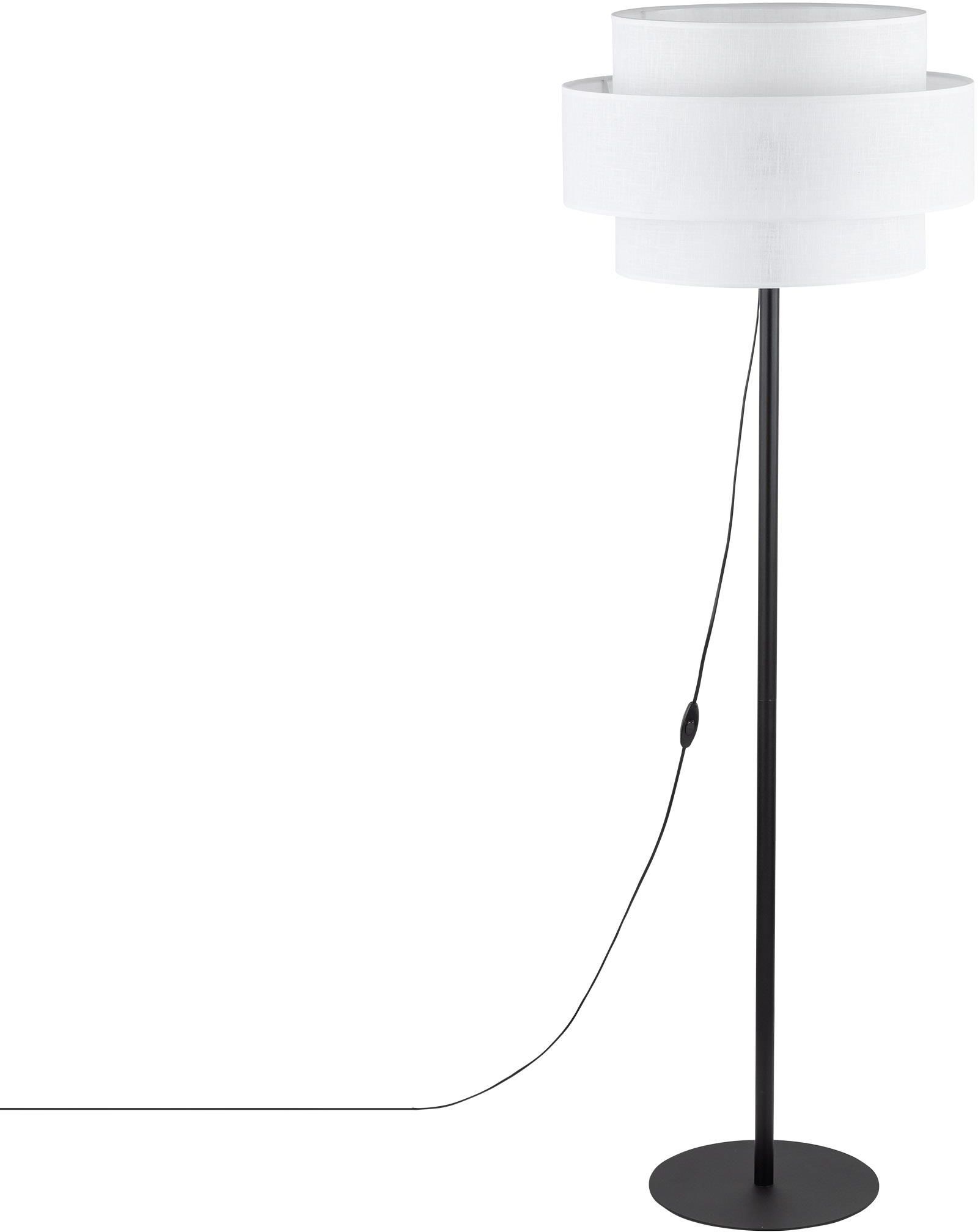 TK Lighting Calisto stojací lampa 1x15 W bílá-černá 5894