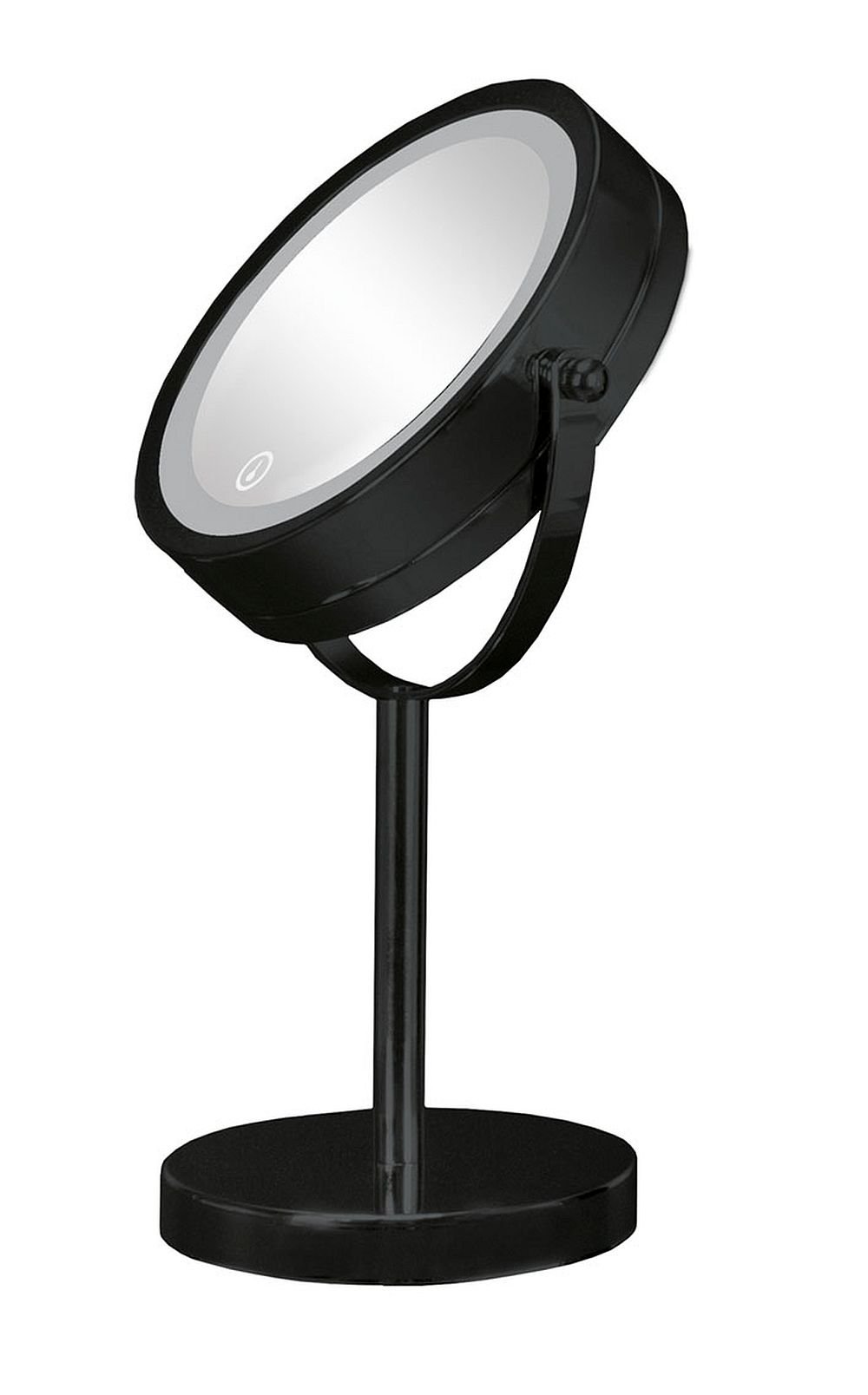 Kleine Wolke LED Mirror kosmetické zrcátko 17.5x29.5 cm kulaté s podsvícením černá 5887926886
