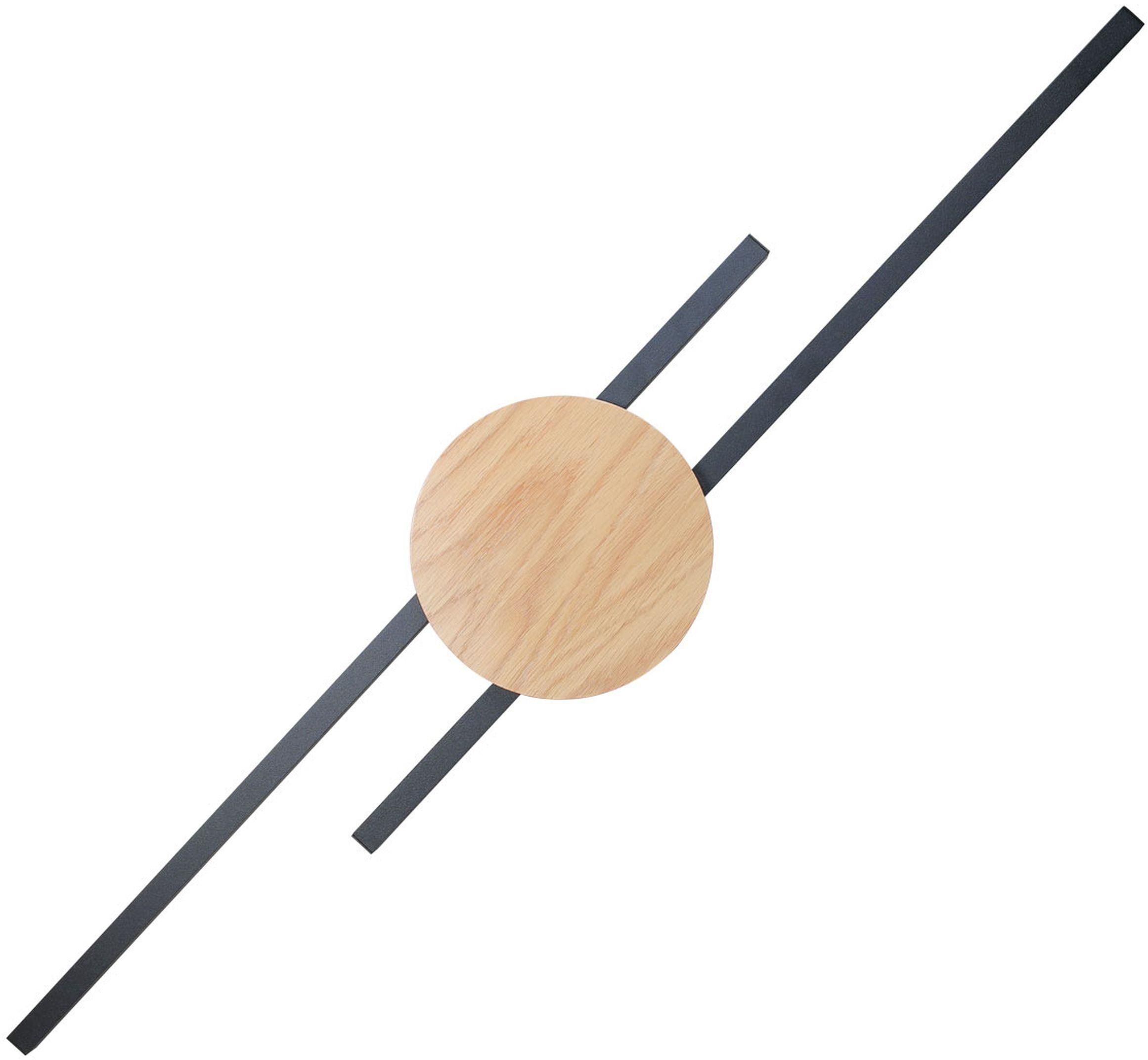 TK Lighting Java nástěnné svítidlo 2x24 W černá-dřevo 1369