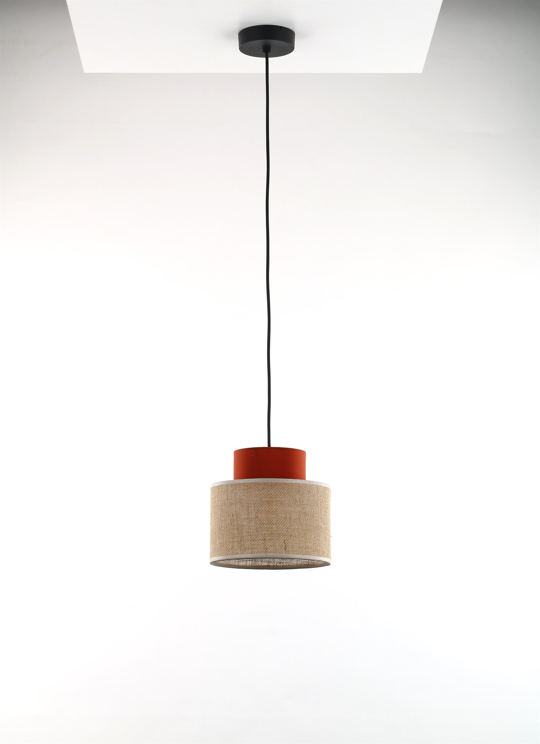 TK Lighting Duo závěsné svítidlo 1x15 W černá-hnědá 3139